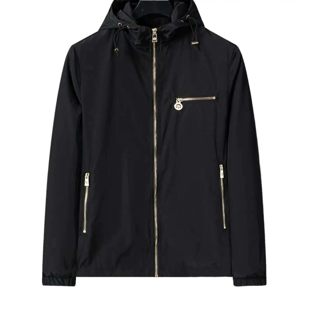 Versace | Gold-Zip Lightweight Hooded Jacket Versache