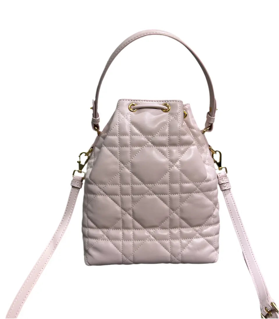 Dior | Pink Cannage Leather Drawstring Backpack Dior