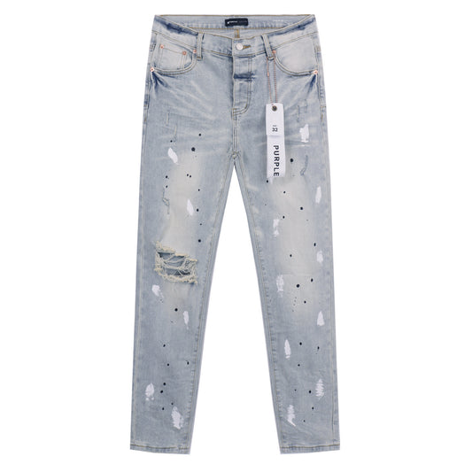 Purple Brand | P001 Skinny Jeans | Light Blue Distressed