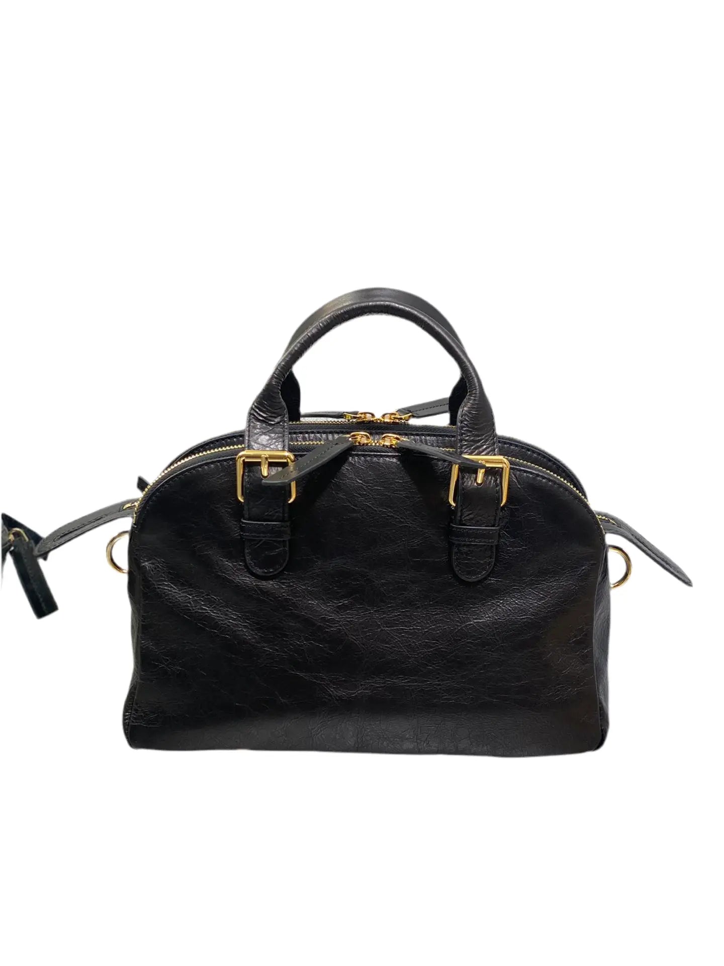 Christian Dior | Black Multi-Pocket Gold Hardware Leather Bag Dior