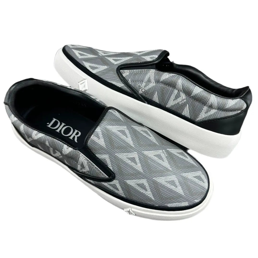 Dior | Quilted Monogram Slip-On Sneakers – Black, Grey, or Navy Dior