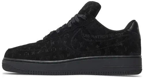 Louis Vuitton x Nike | Air Force 1 Low | Triple Black Monogram Suede