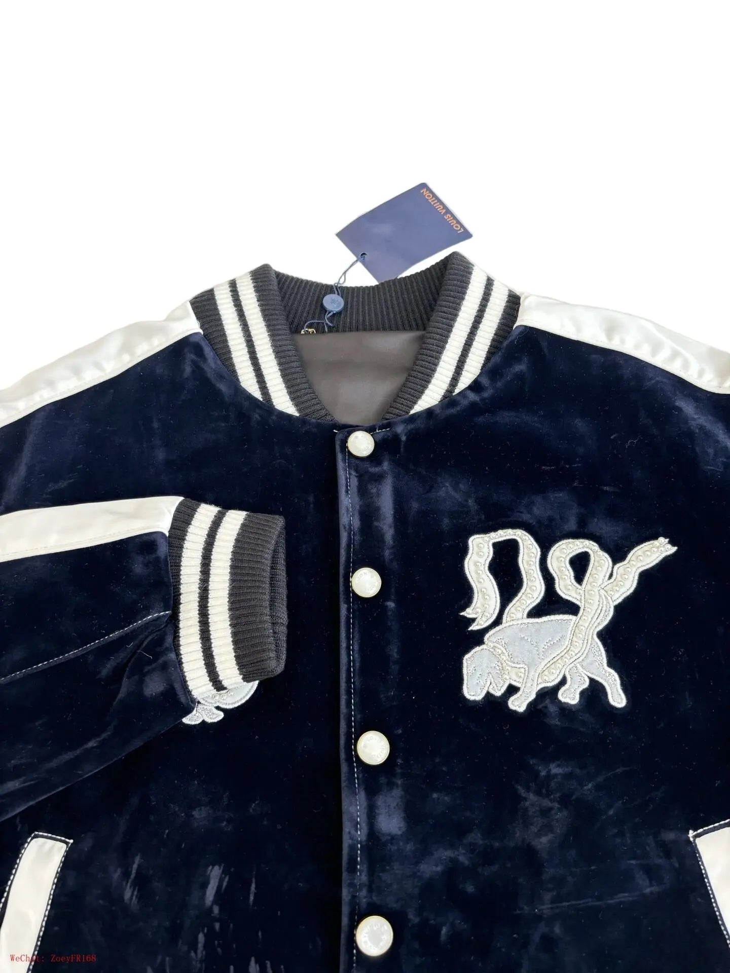 Louis Vuitton | Navy Velvet Varsity Jacket Louis Vuitton