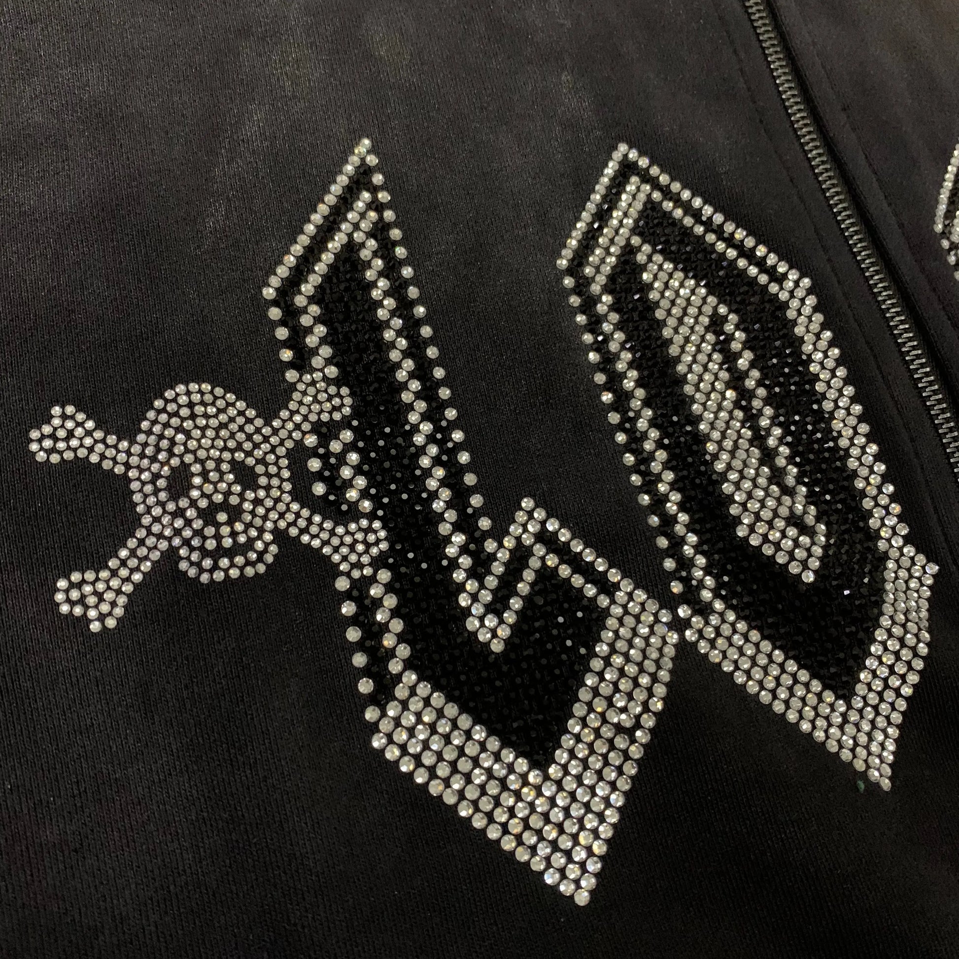 Lost Intricacy | Rhinestone Engraved Hoodie Sweat Set Lost Intricacy