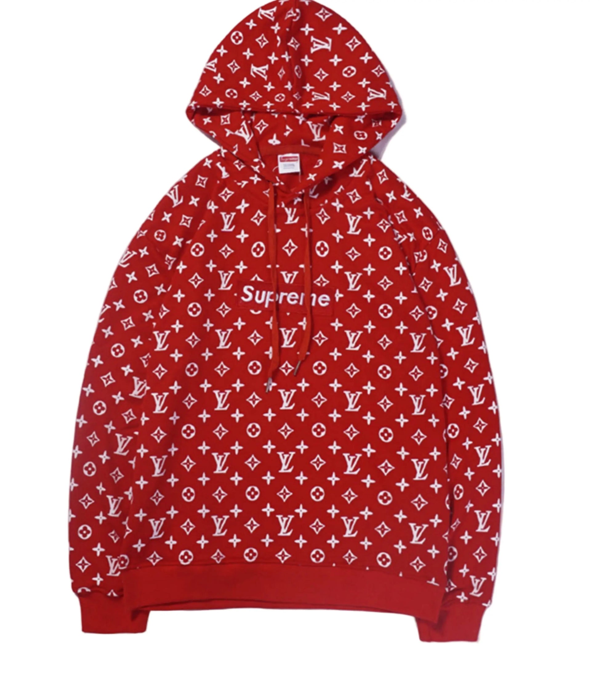 Supreme x Louis Vuitton | Red Monogram Hoodie Supreme