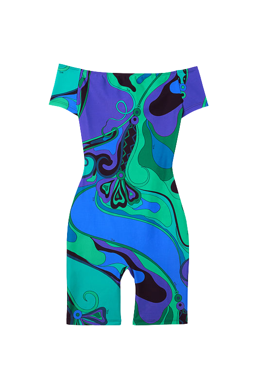 PUCCI | Orchidee Print Jumpsuit | Strapless Cycling Suit (W)