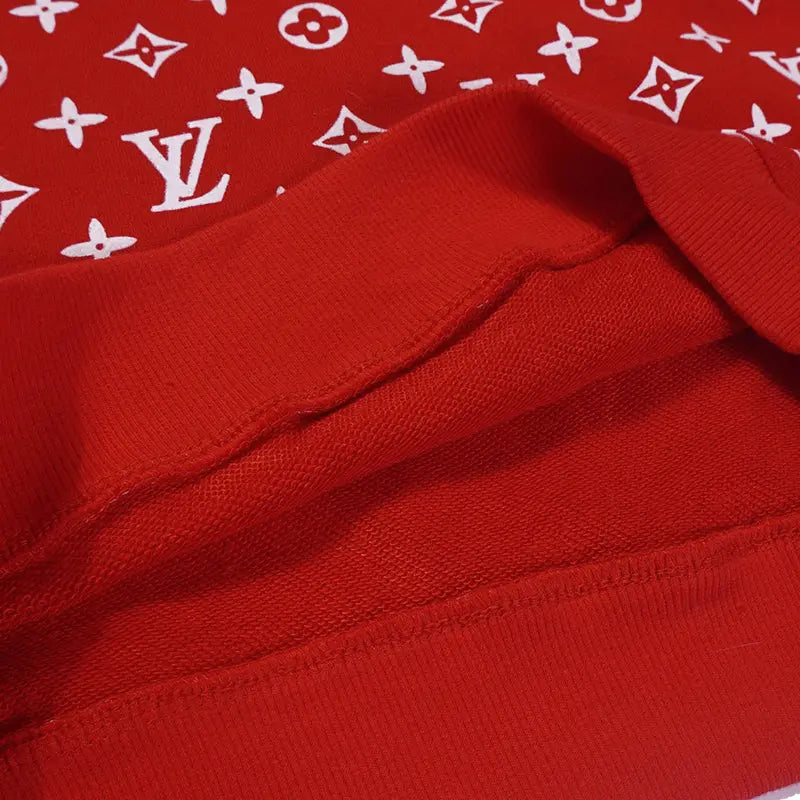Supreme x Louis Vuitton | Red Monogram Hoodie Supreme