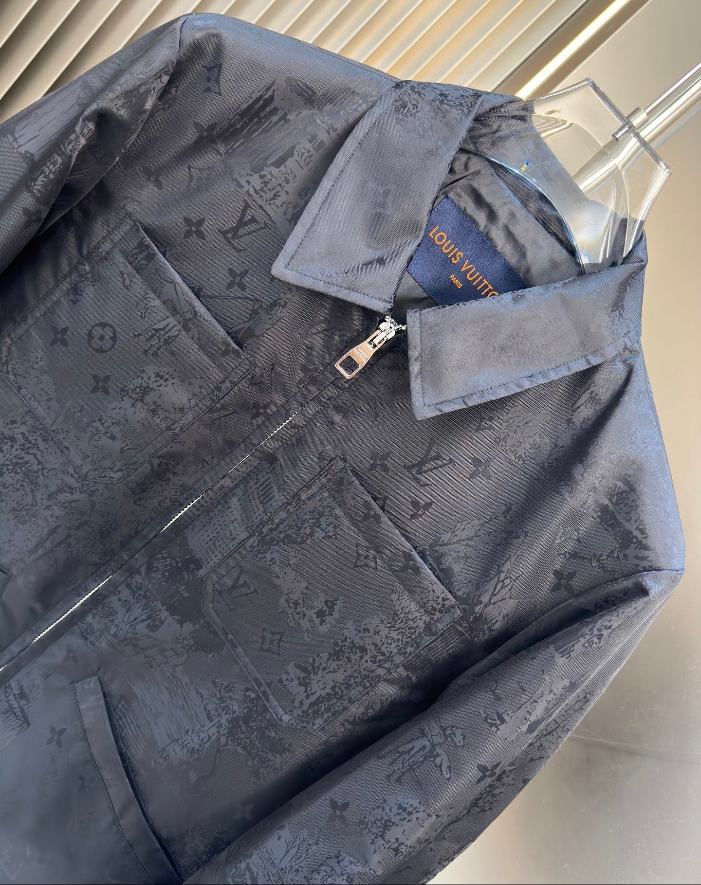 Louis Vuitton | Monogram Embossed Jacket | Black & Brown