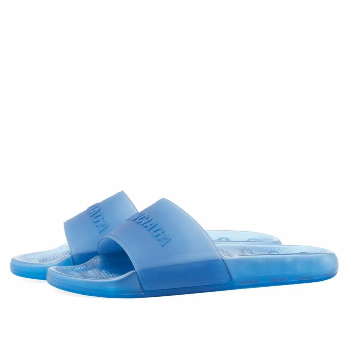 Balenciaga | Transparent Jelly Slides – Bold Color Pop Edition - Pink / Blue / Grey Balenciaga