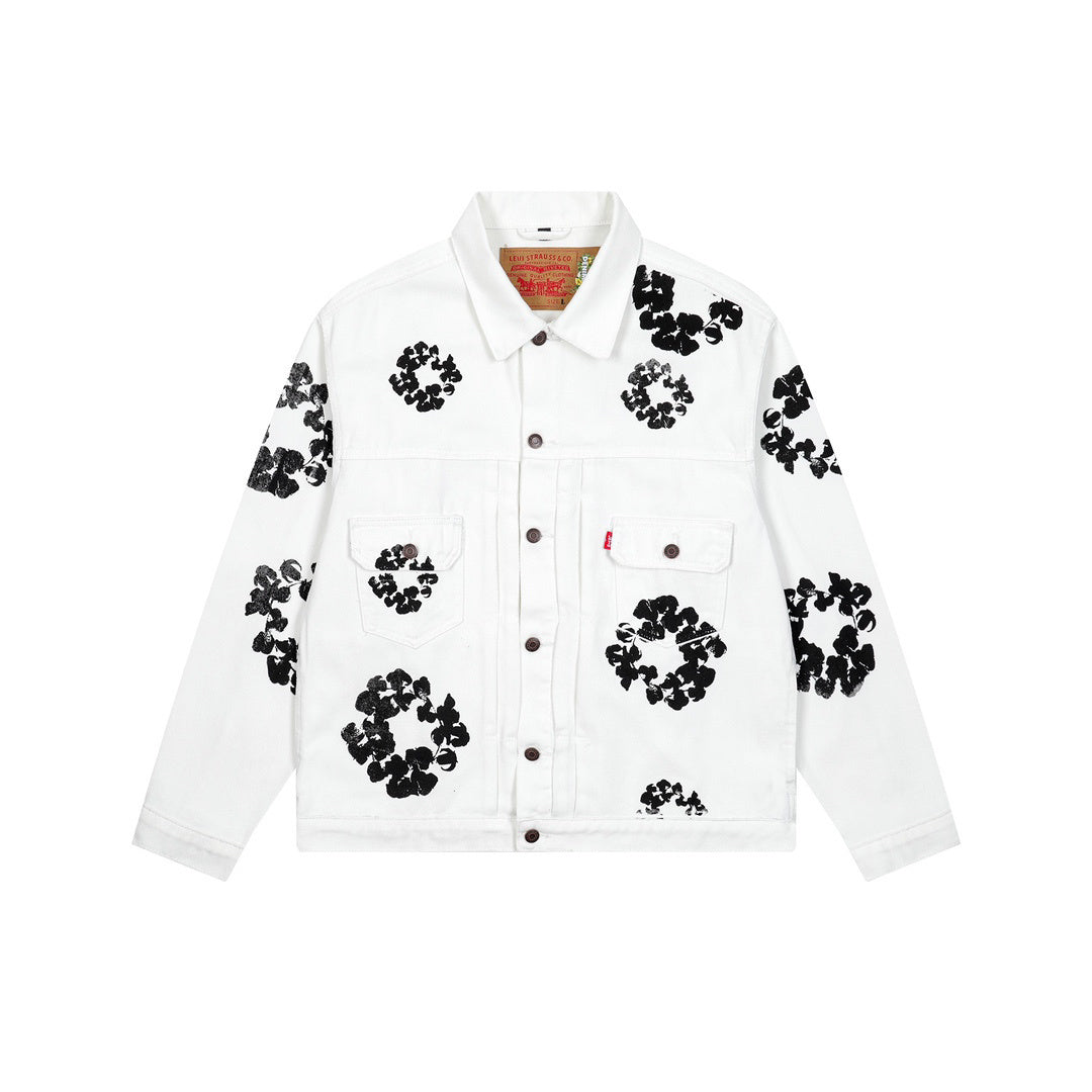 Denim Tears | Cotton Wreath Denim Jacket | Multiple Washes