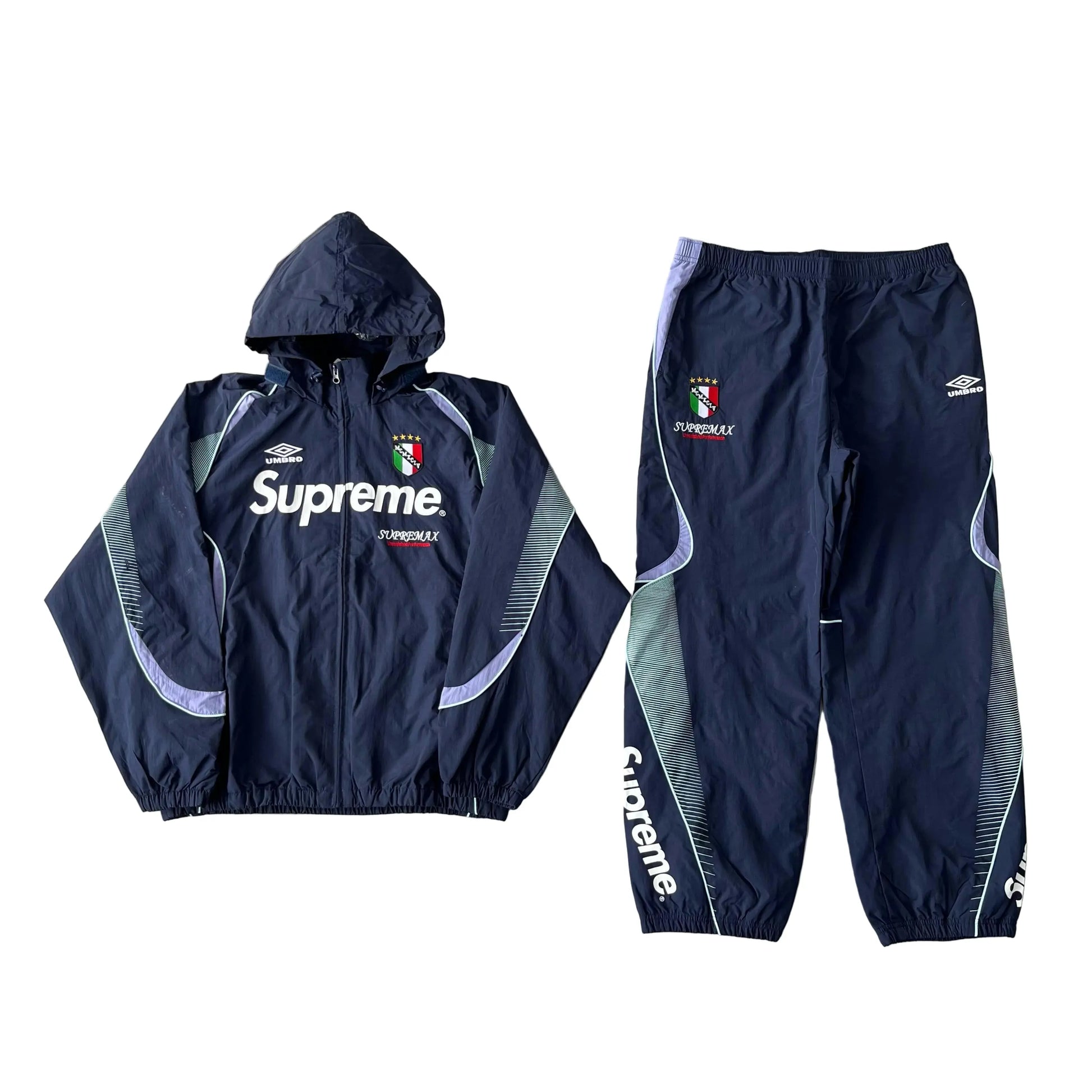 Supreme x Umbro | Supermax Tracksuit Hoodie & Pants | Black, Grey, Navy Supreme