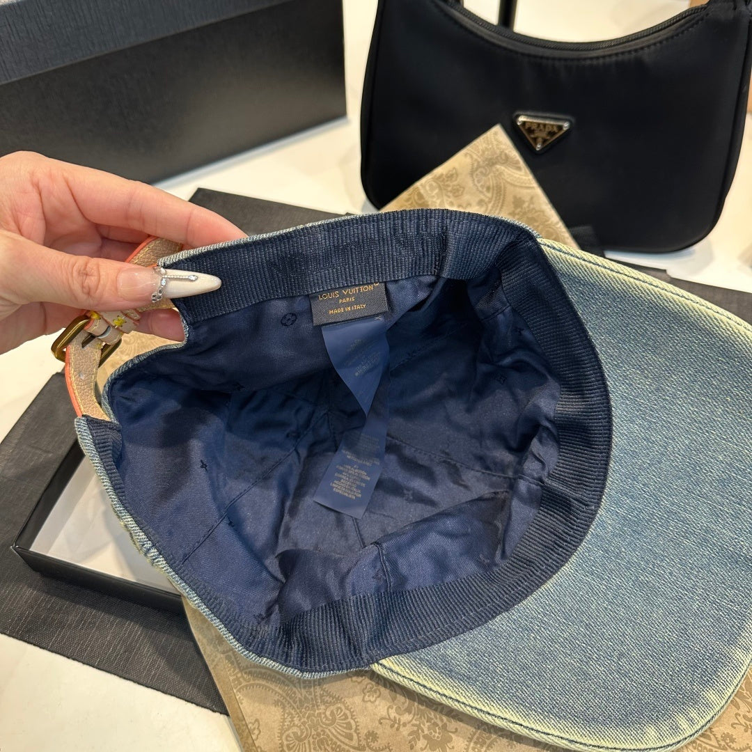 Louis Vuitton | Monogram Denim Baseball Cap | Washed Blue