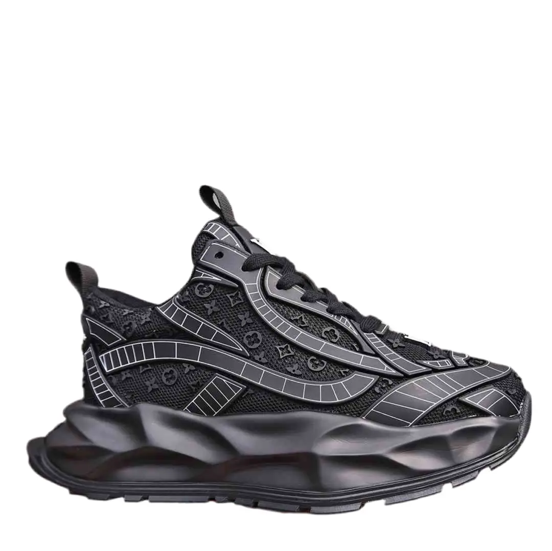 Louis Vuitton | All-Black & All-White Trainer Sneakers | Monogram Embossed Louis Vuitton