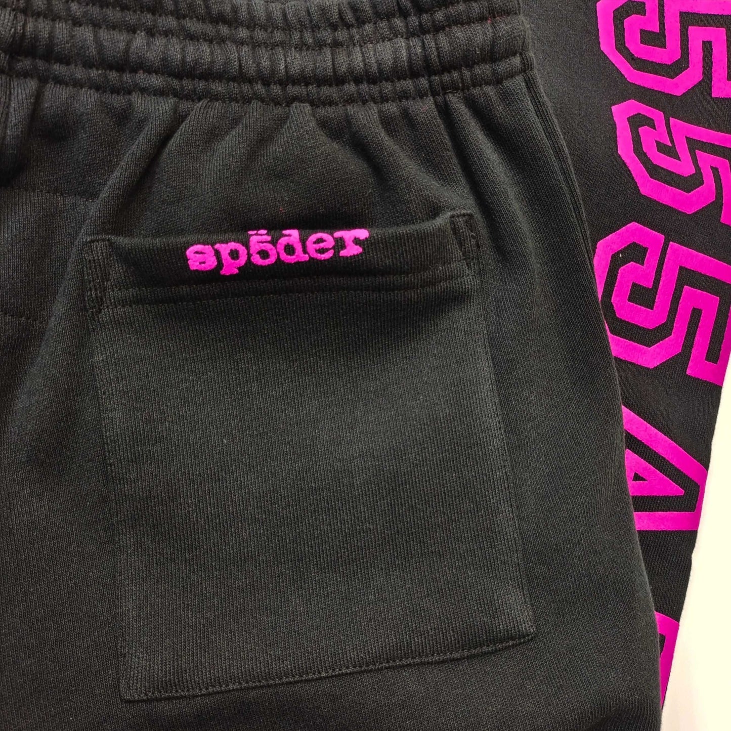 Sp5der | Arach Sweatpant | Black/Pink