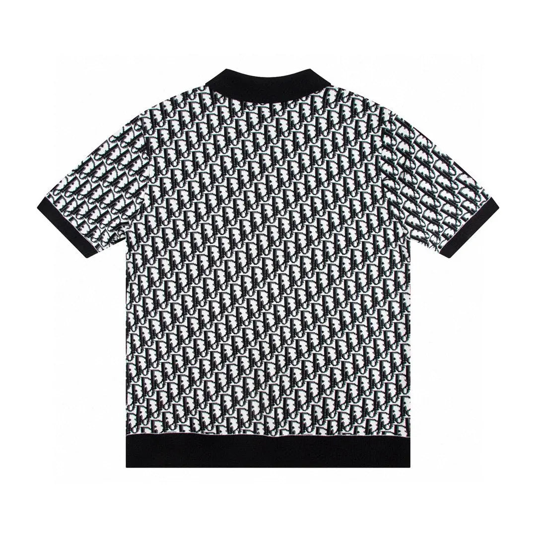 Dior | Black & White Monogram Knit Polo Dior