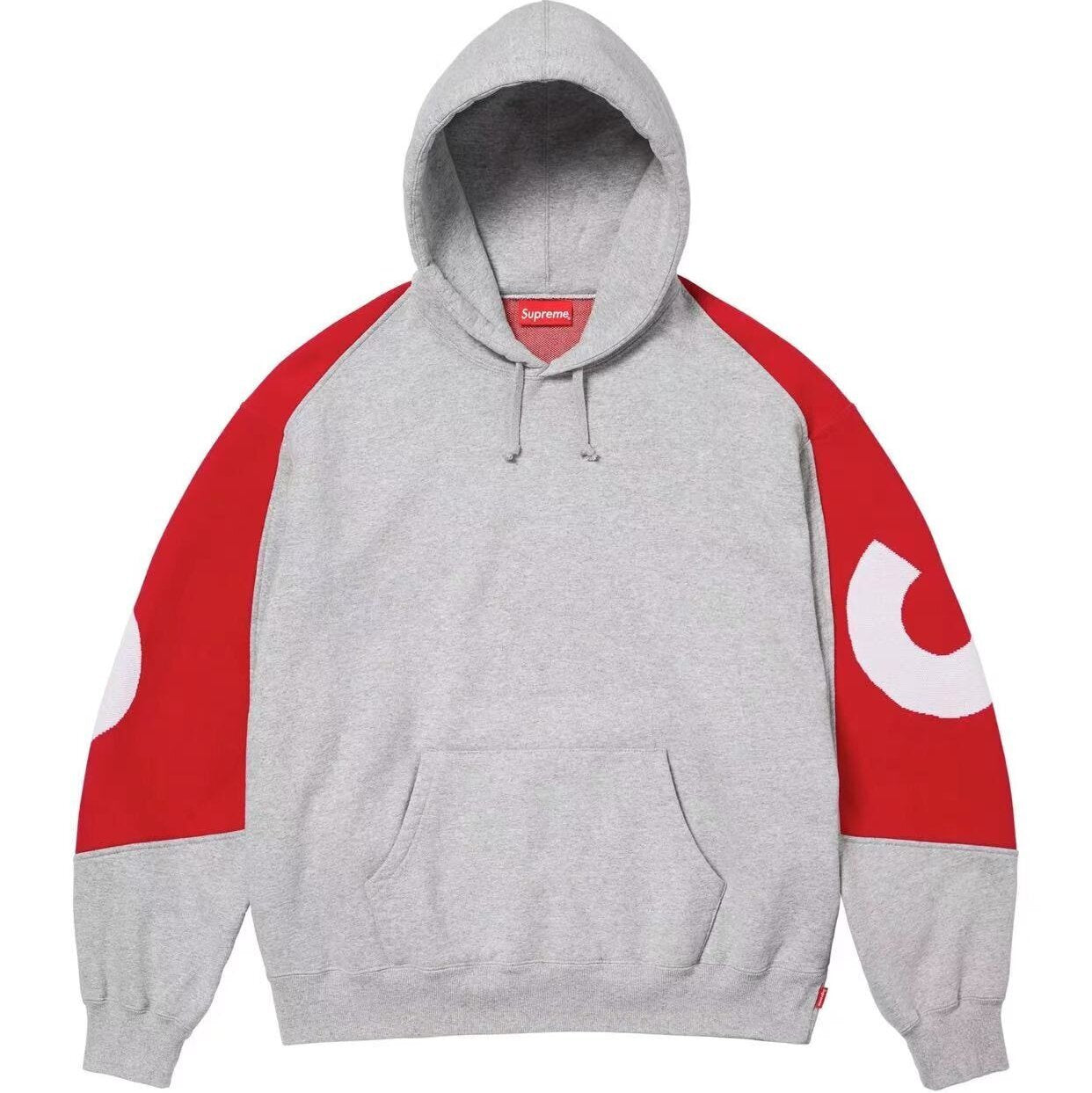 Supreme | Hoodie | Big Logo Jacquard Heather Grey
