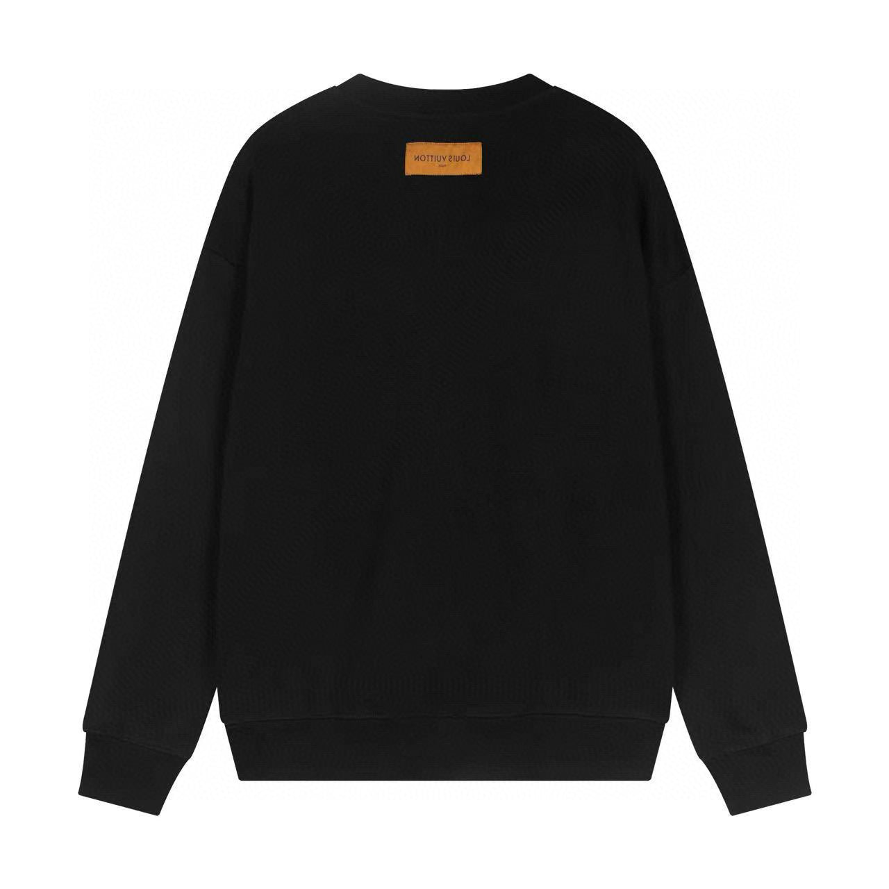 Louis Vuitton | Monogram Motif Crewneck Sweatshirt | Black & White