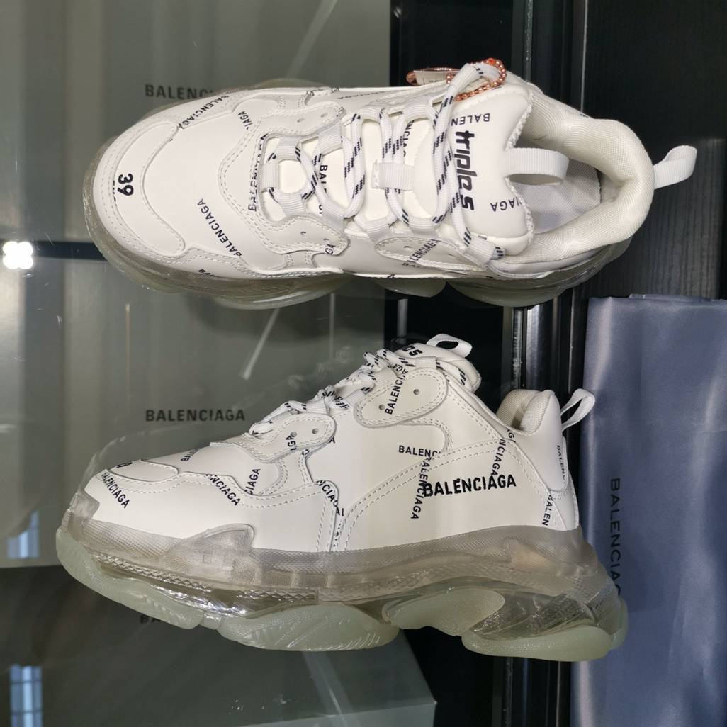 Balenciaga | Triple S Allover Logo White