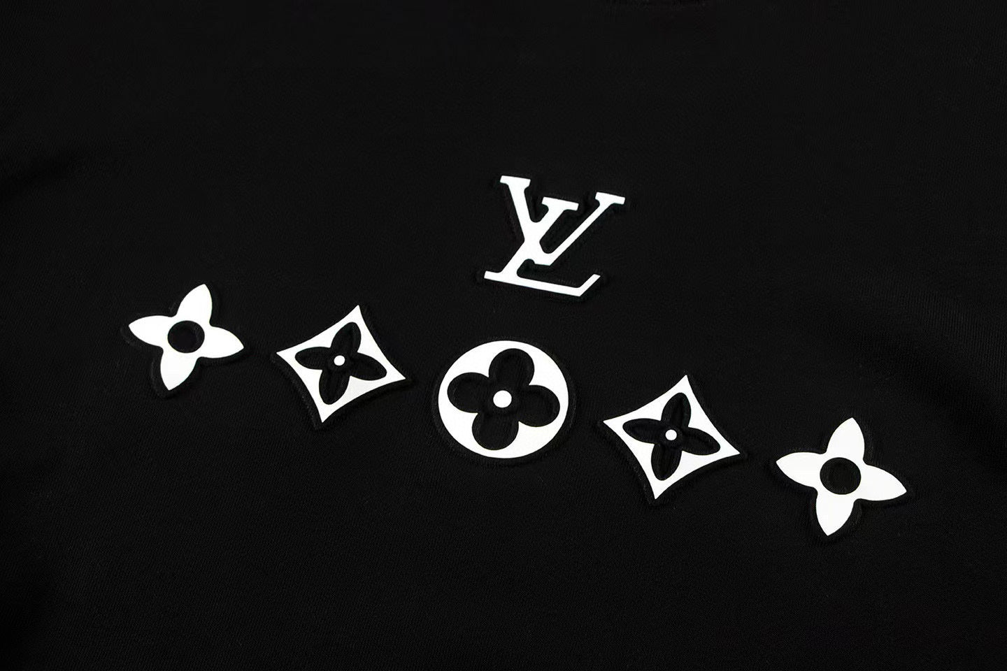 Louis Vuitton | Monogram Motif Crewneck Sweatshirt | Black & White