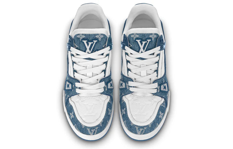Louis Vuitton | WMNS LV Trainer Sneaker White with Blue Mesh Monogram