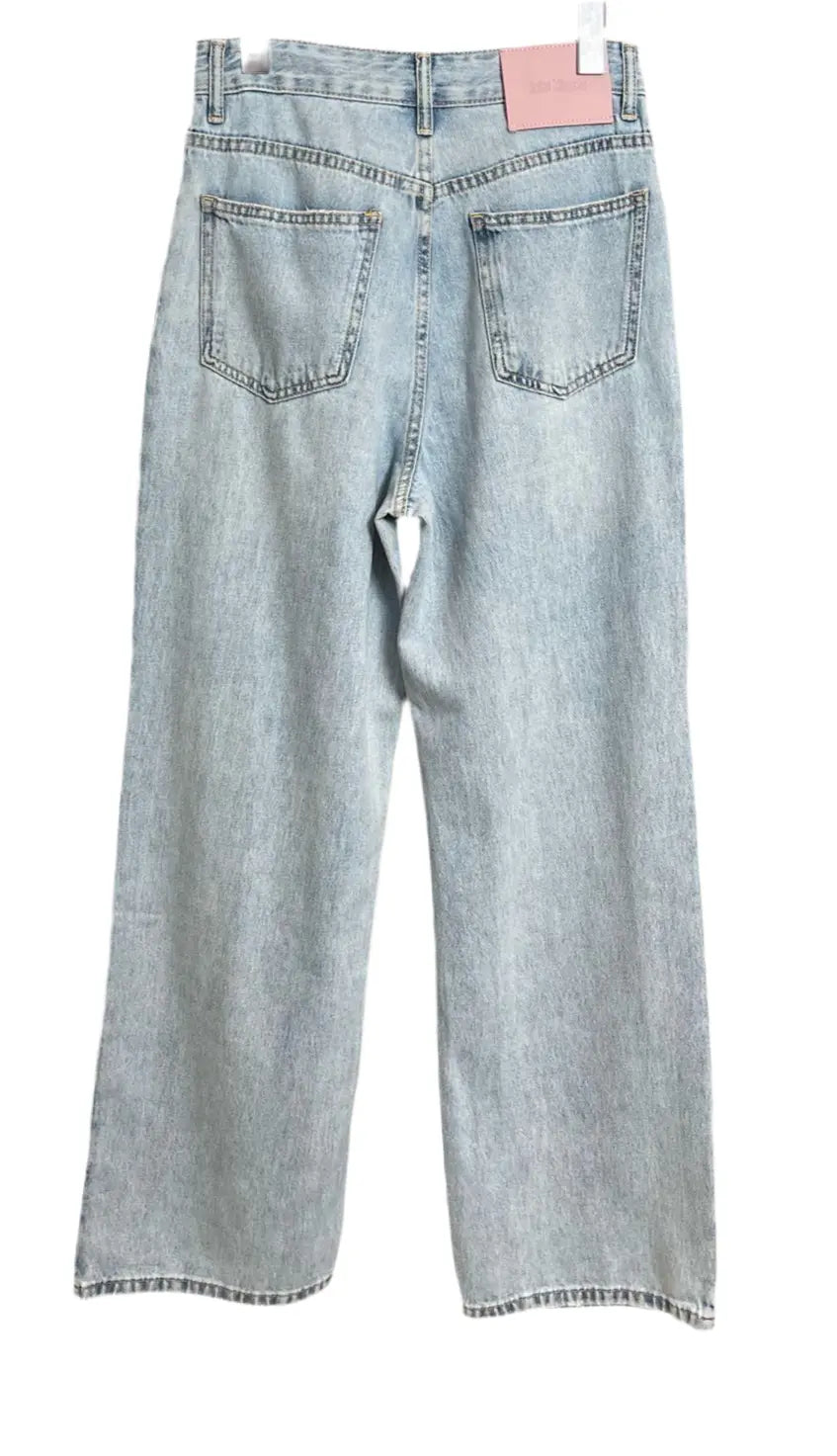 Balenciaga | Custom | Light Wash Pink Logo Distressed Jeans Balenciaga