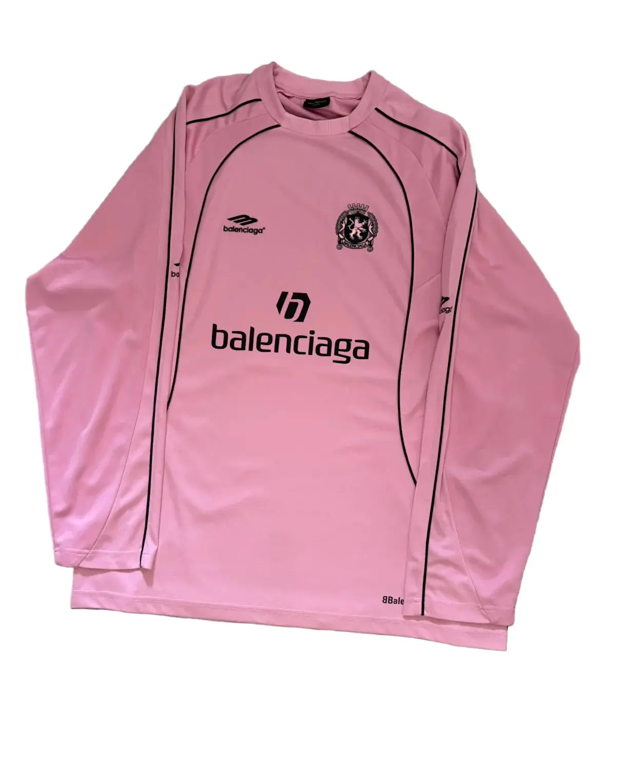 Balenciaga | Pink & Black Motorsport Long Sleeve Shirt | SS25 Balenciaga
