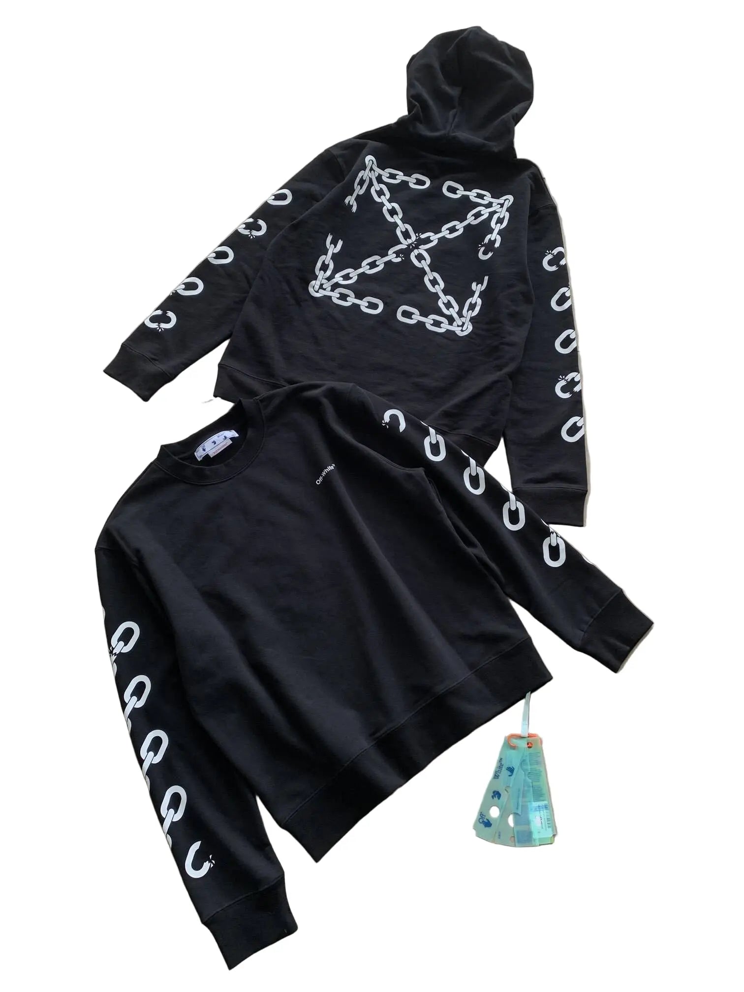 Off-White | Chain Link Arrow Hoodie & Crewneck Black Off-White