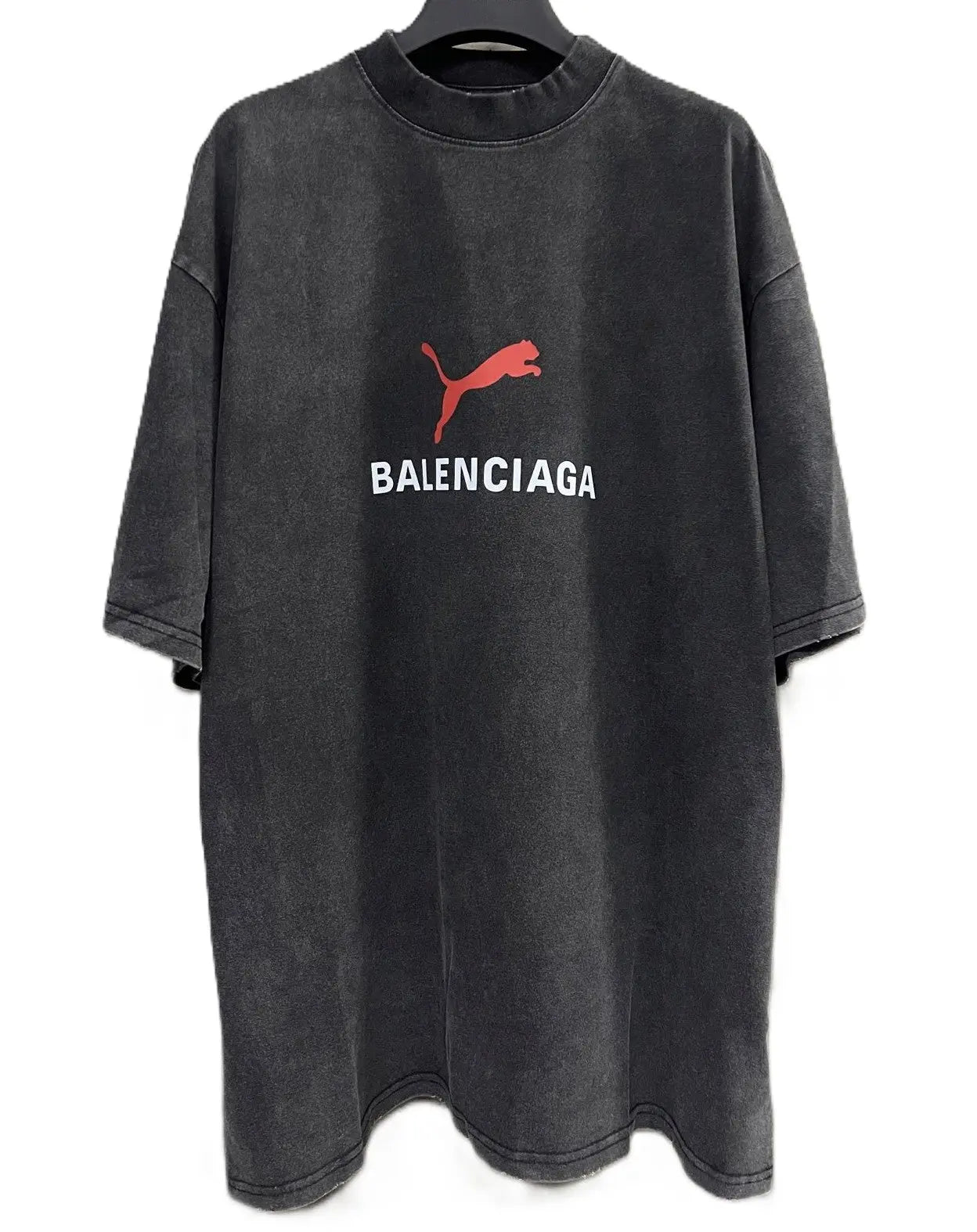 Balenciaga | Black Washed Puma Logo T-Shirt Balenciaga