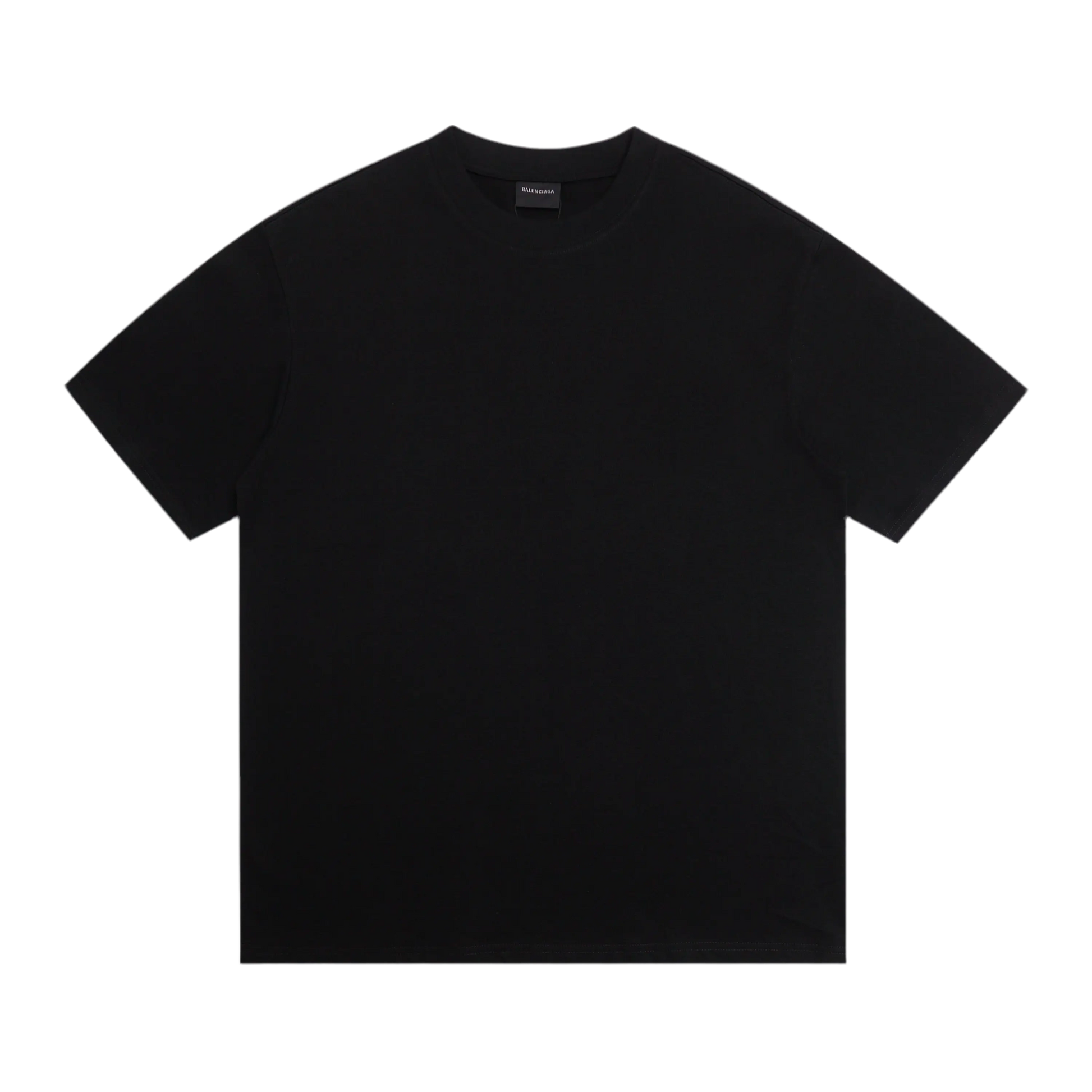 Balenciaga | Black Rhinestone Script Logo Tee | Oversized Fit Balenciaga