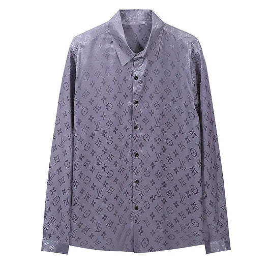 Louis Vuitton | Monogram Jacquard Button-Down Shirt | Black / Grey / White | Relaxed Fit Louis Vuitton