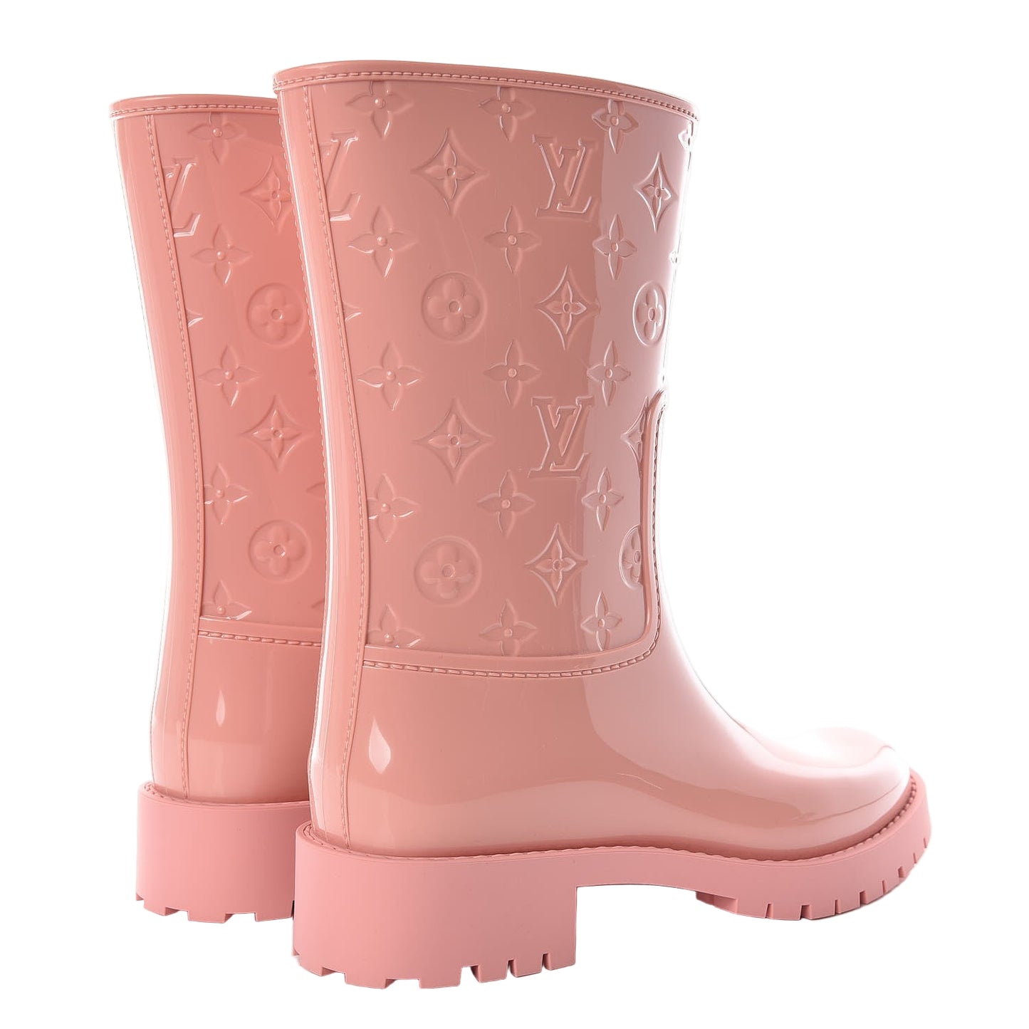 Louis Vuitton | Splash Rain Boot | Pink Embossed Monogram Short (W)