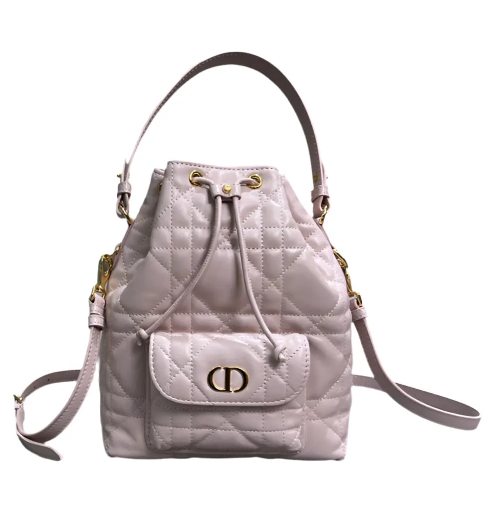Dior | Pink Cannage Leather Drawstring Backpack Dior