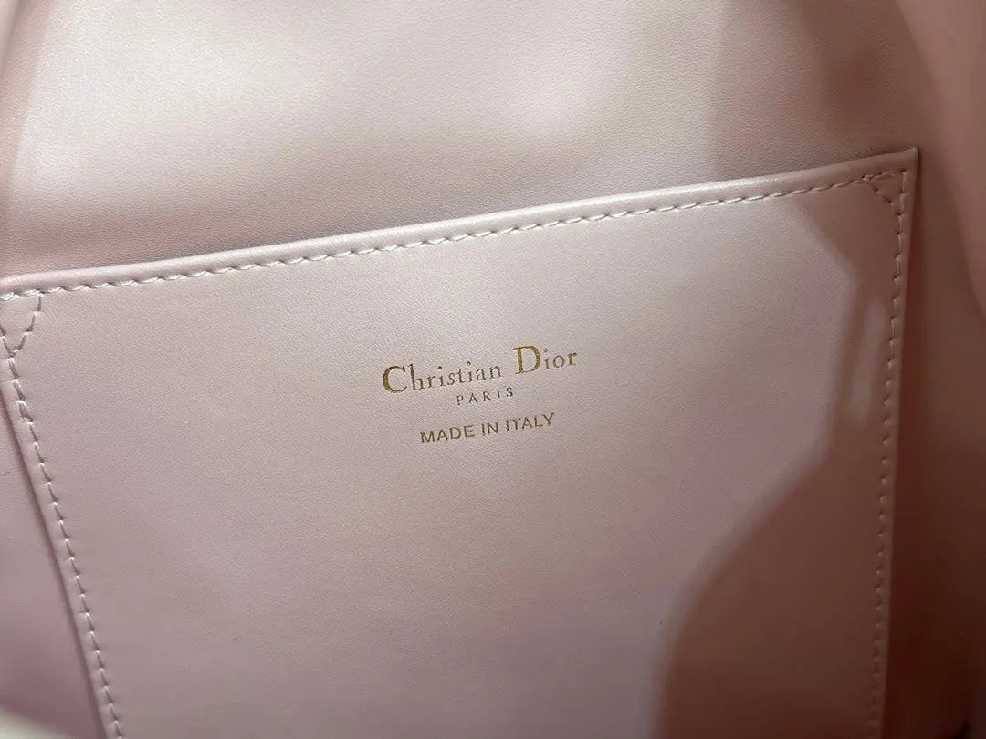 Dior | Pink Cannage Leather Drawstring Backpack Dior