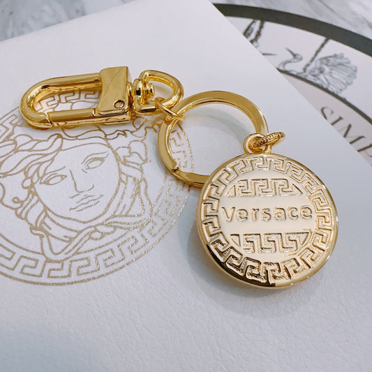 Versace | Medusa Greek Key Logo Keychain