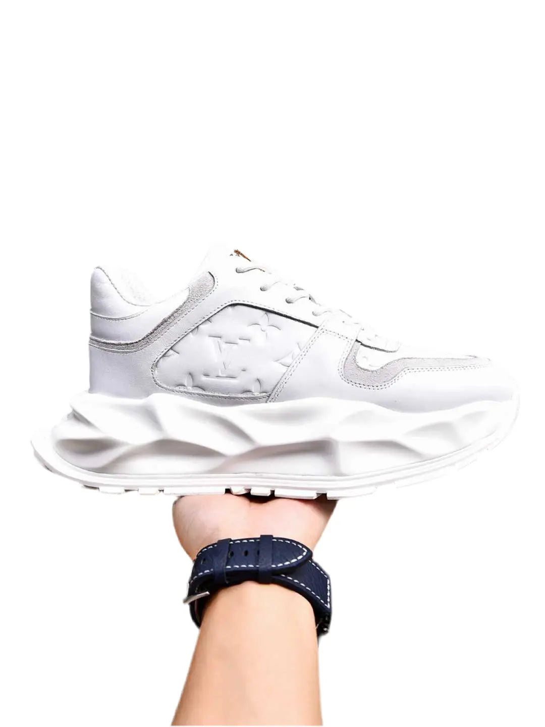 Louis Vuitton | All-Black & All-White Trainer Sneakers | Monogram Embossed Louis Vuitton