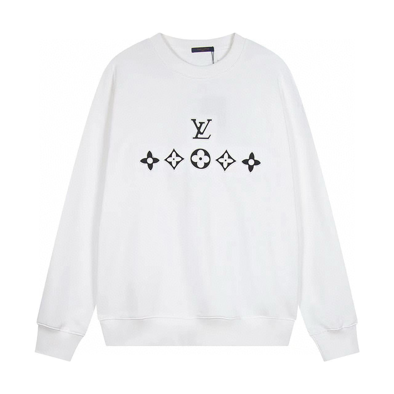 Louis Vuitton | Monogram Motif Crewneck Sweatshirt | Black & White