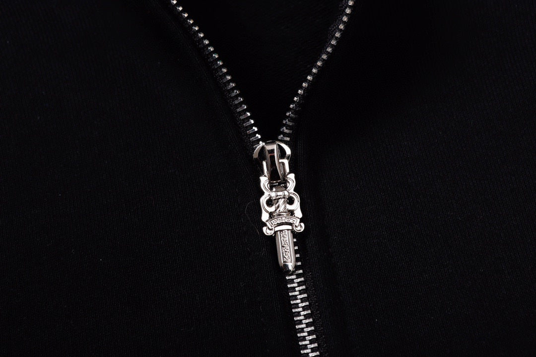 Chrome Hearts | Horseshoe Logo Zip Hoodie in Black or White