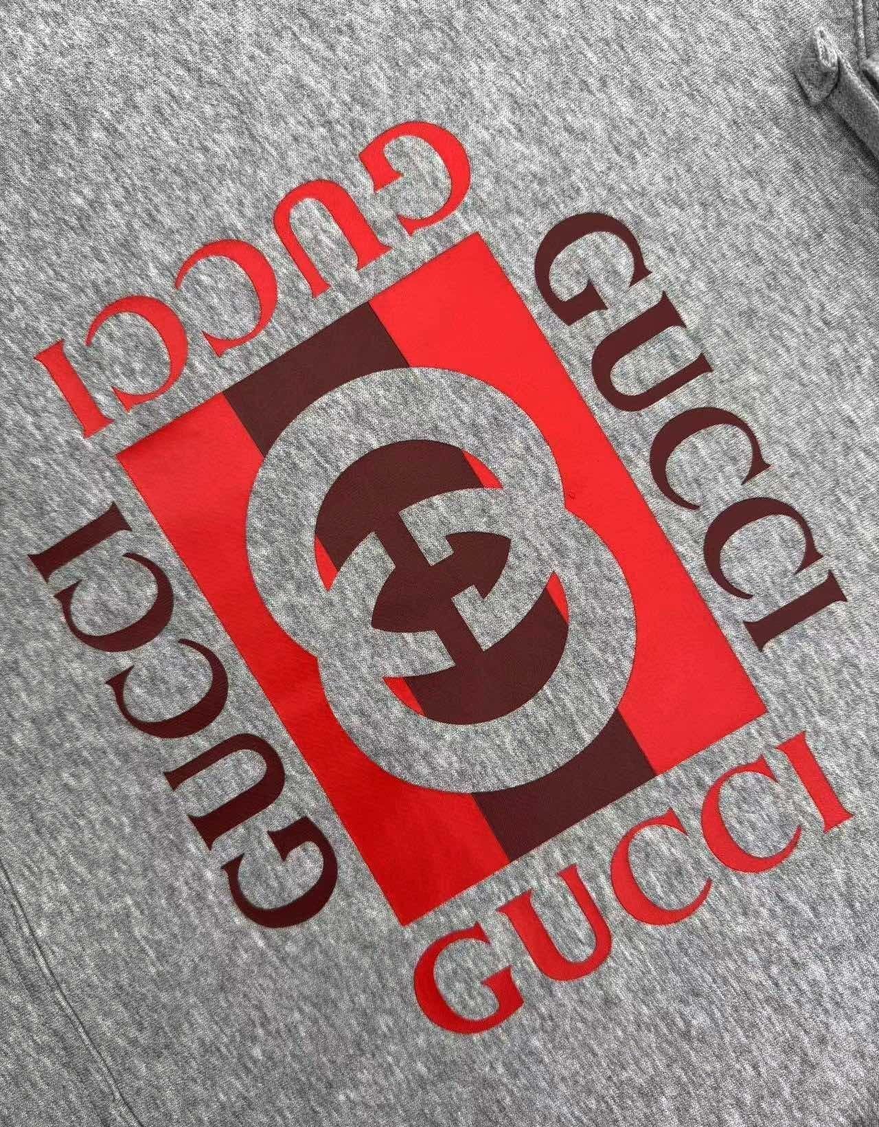 Gucci | Grey GG Logo Hoodie | Pullover | Unisex