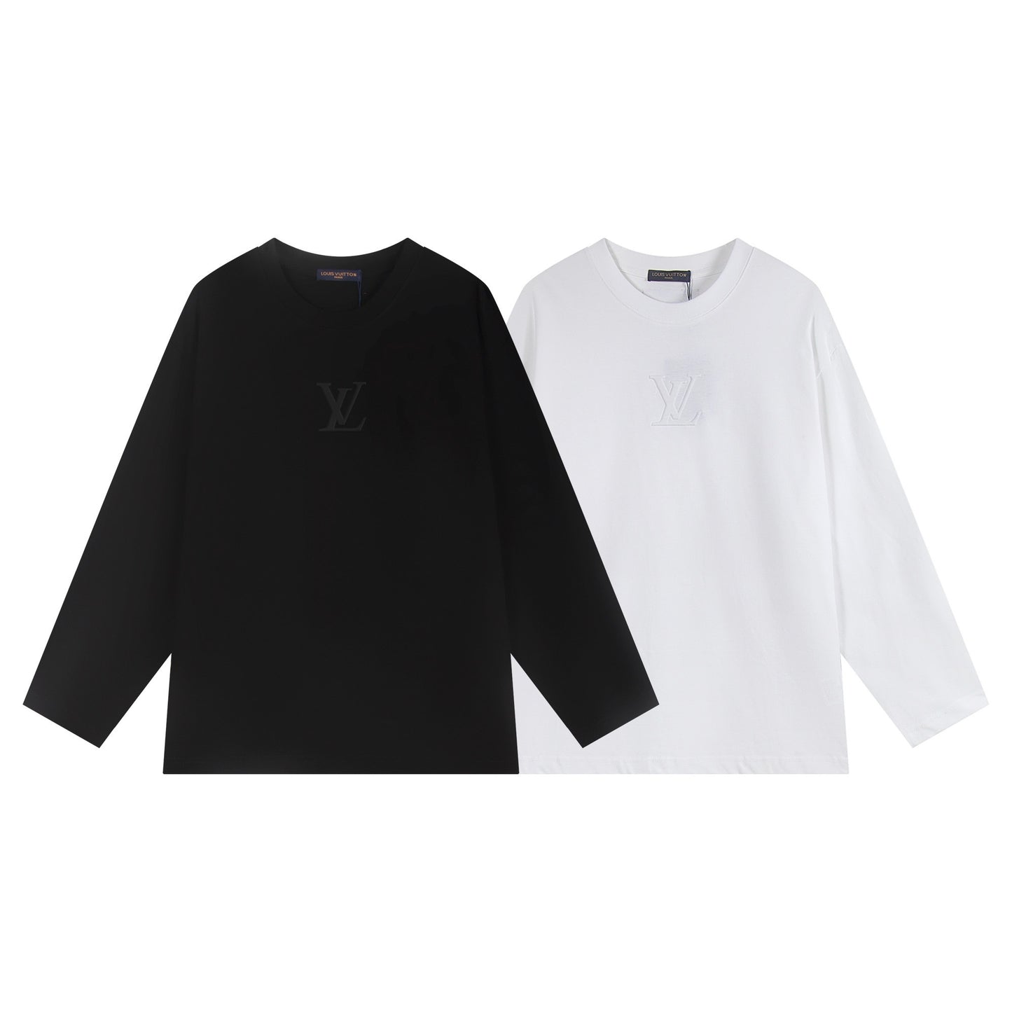 Louis Vuitton | Embossed LV Long-Sleeved T-Shirt in Black & White