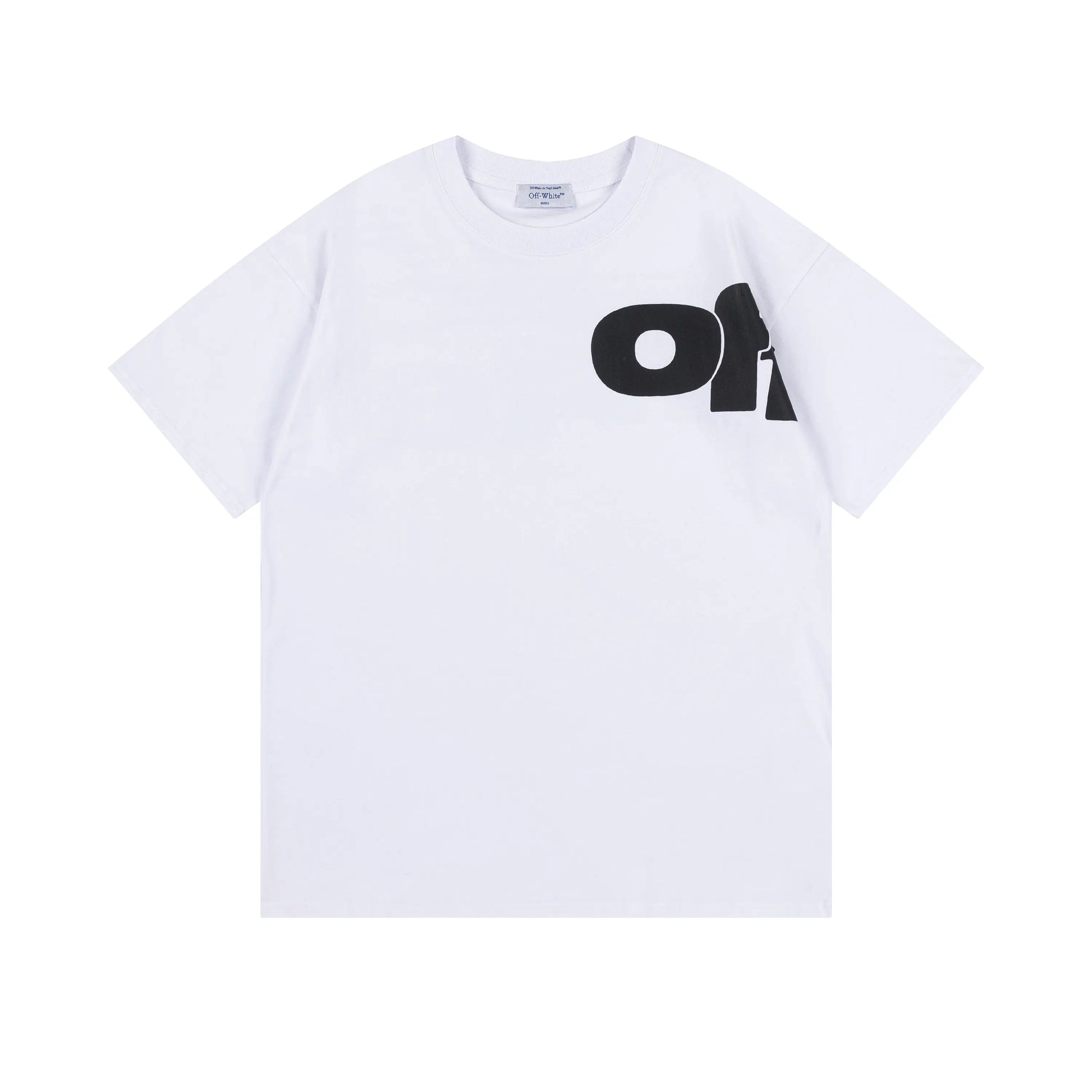 Off-White | Split-Logo Typography Tee | Black, White, or Olive Off-White