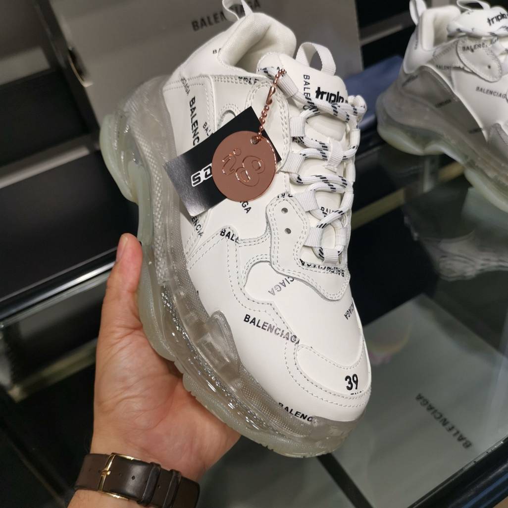 Balenciaga | Triple S Allover Logo White