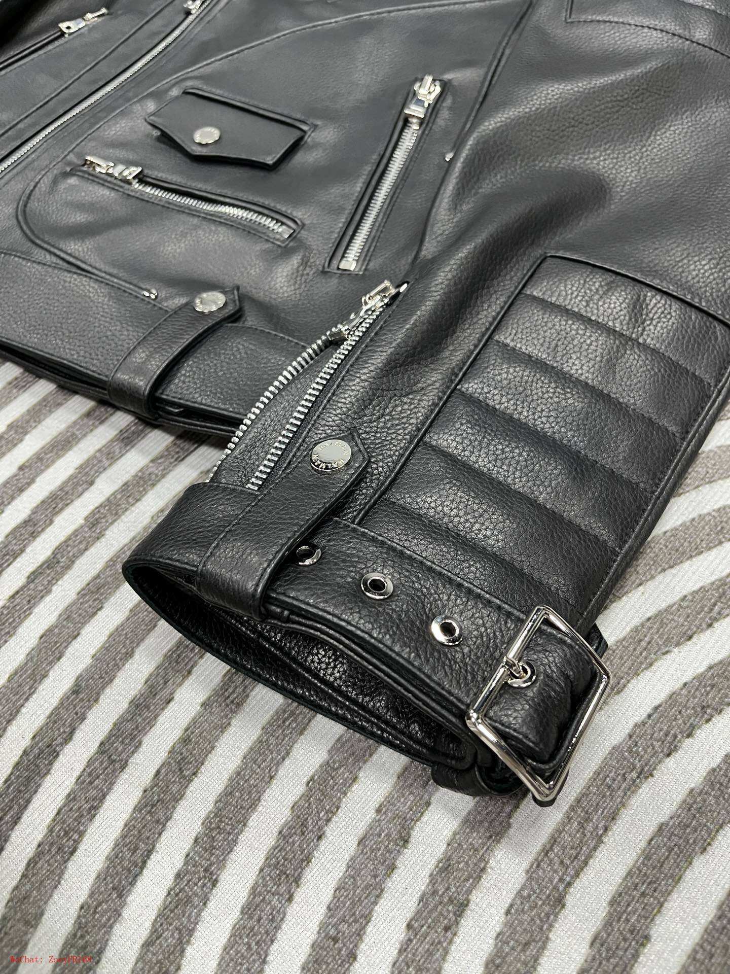 Balmain | Black Leather Biker Jacket Balmain
