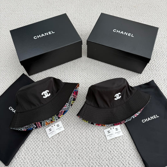 Chanel | Reversible Bucket Hat | Black / Multicolor Monogram