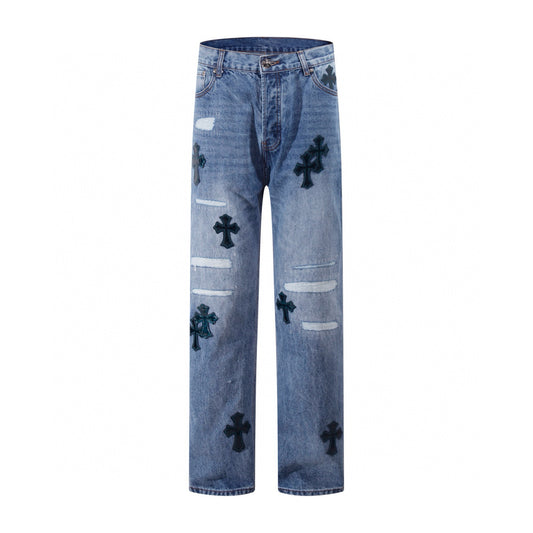 Chrome Hearts | Cross Patch Jeans | Black/Blue