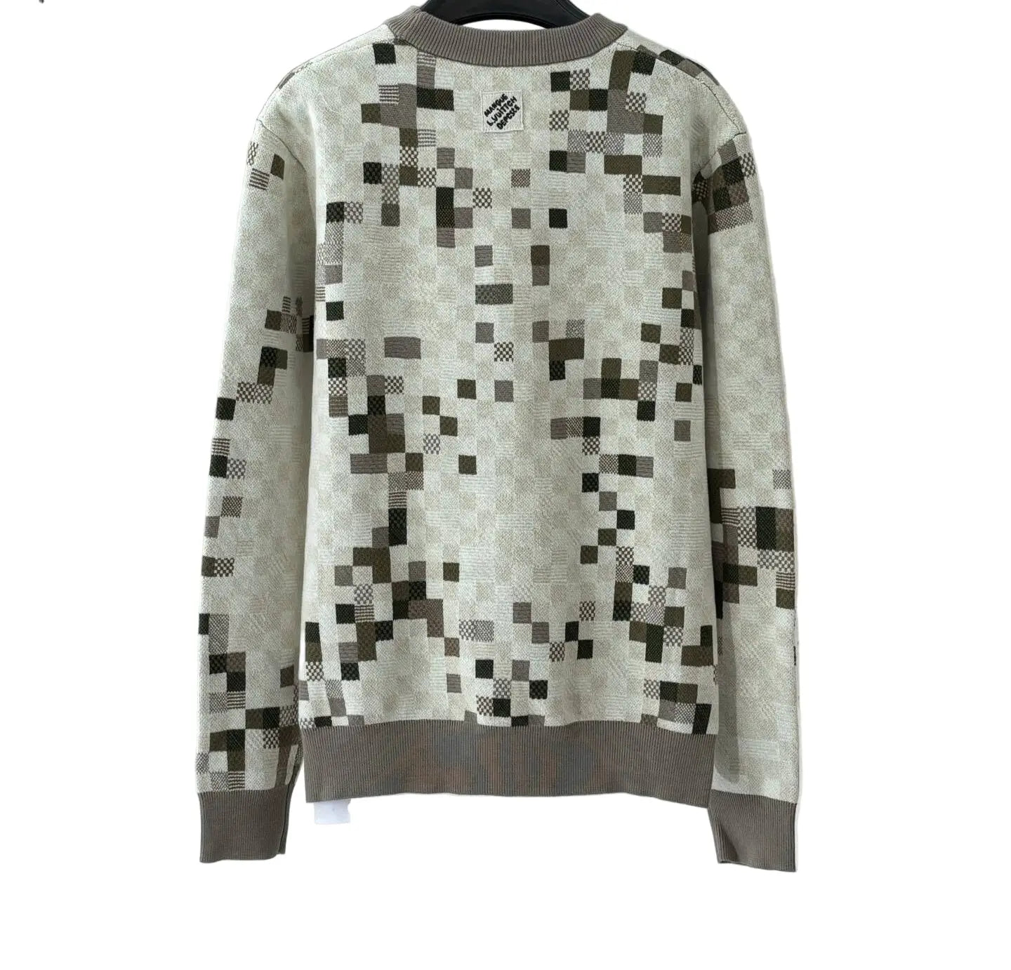Louis Vuitton | Monogram Pixel Knit Sweater Beige Louis Vuitton