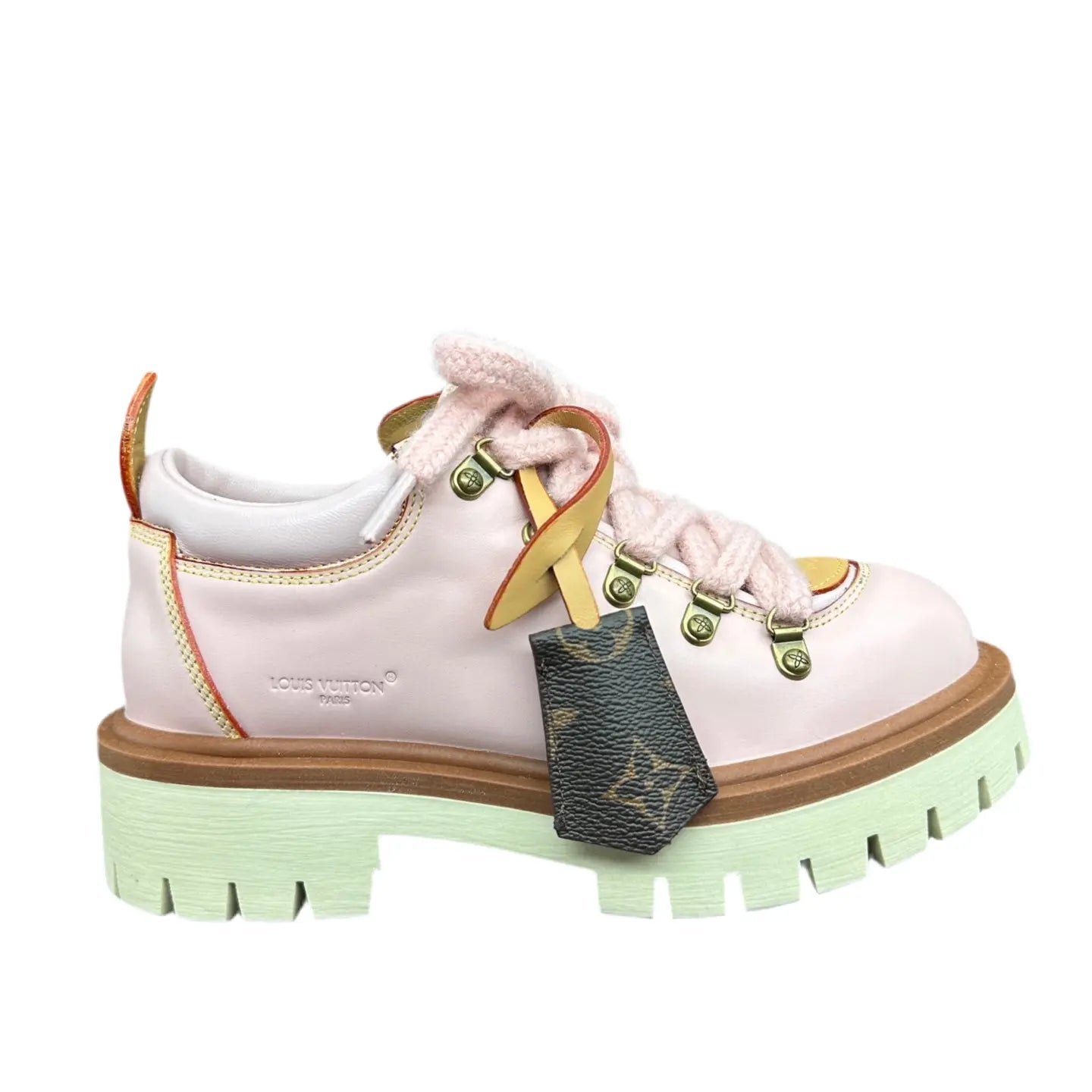 Louis Vuitton Pink Leather Hiking Boots – Luxe Streetwear Meets Rugged Edge Louis Vuitton