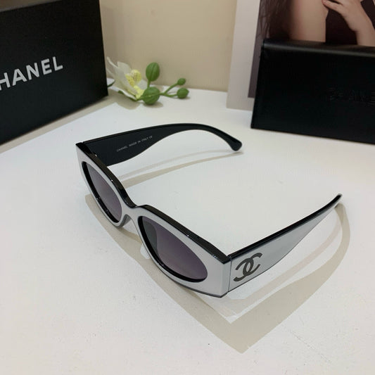 CHANEL | Cat Eye Sunglasses | White Frame Beige Gradient Lens