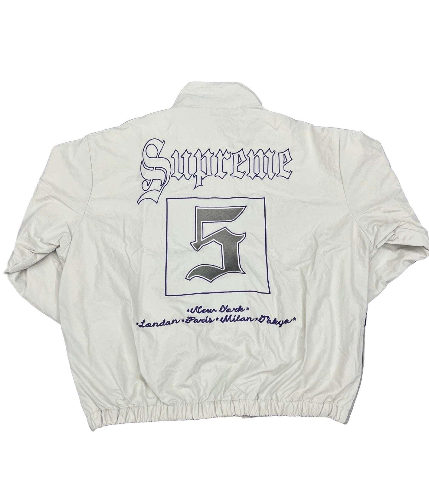 Supreme | Gothic 5 Logo Jacket | Black & White