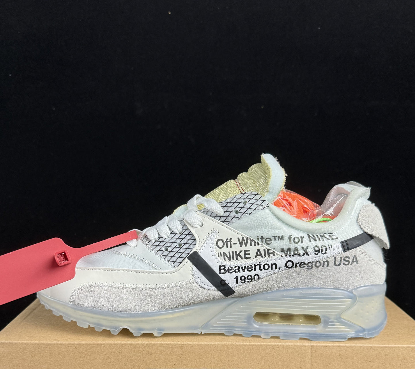 Off-White x Nike Air Max 90 | Black | Dessert | White