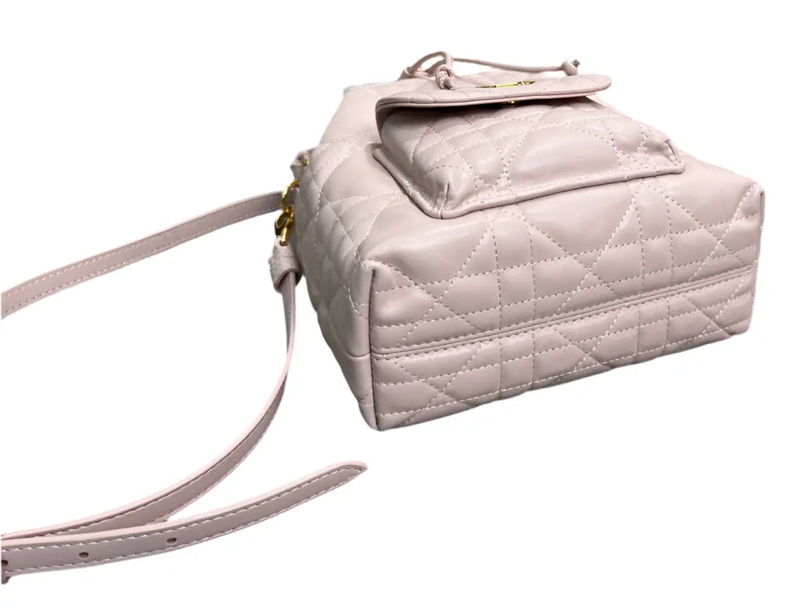 Dior | Pink Cannage Leather Drawstring Backpack Dior